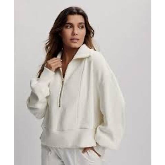 Varley Tops - Varley Ramona Half-Zip Sweatshirt in a white Size X small